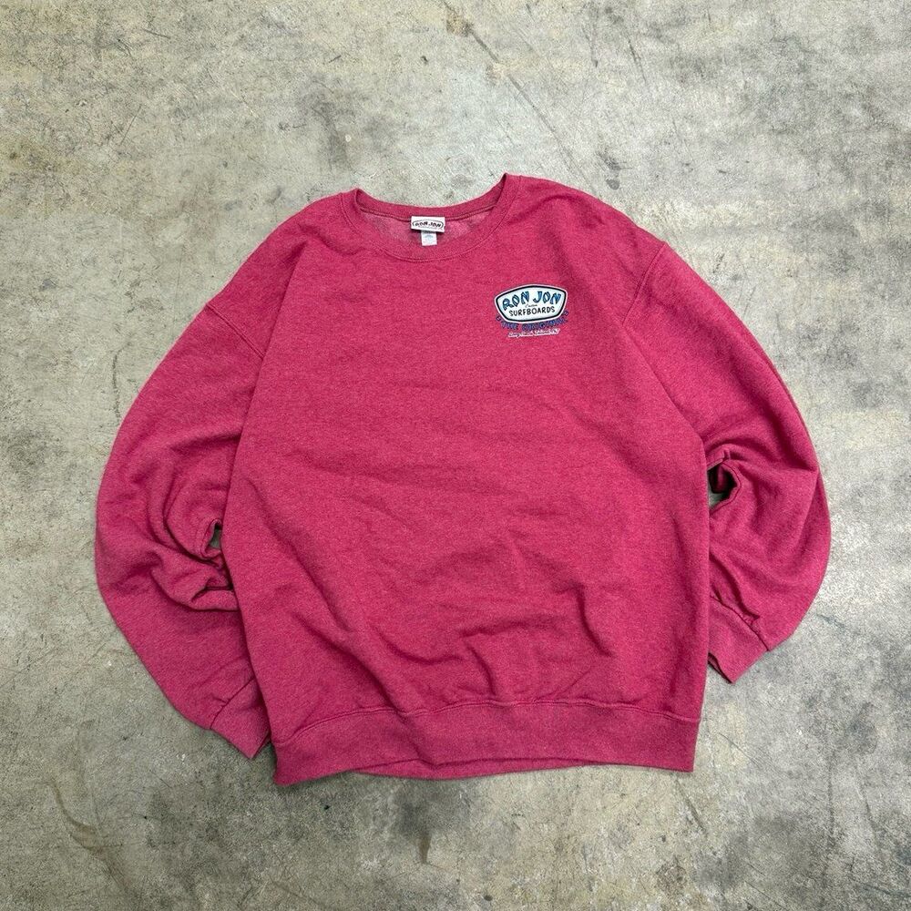 Vintage Ron Jon Surfboards Long Beach NJ Graphic Crewneck Sweatshirt Large